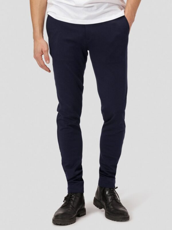 Amato premium performance pants slim fit i navy - Herre - 34/30 - Stretch bukser